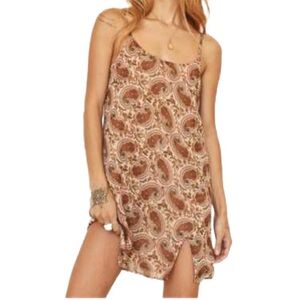 EUC 12th Tribe Sayonara Paisley Print Slip Dress Size M